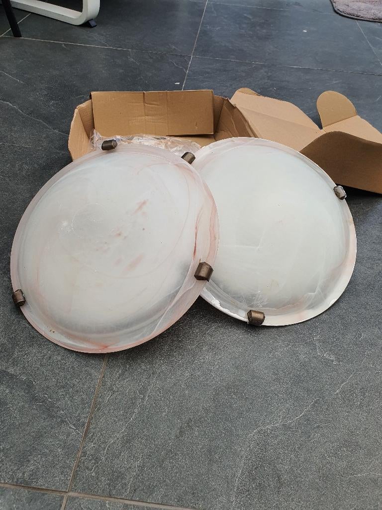 Plafonlamp, Ophalen, Zo goed als nieuw, Glas