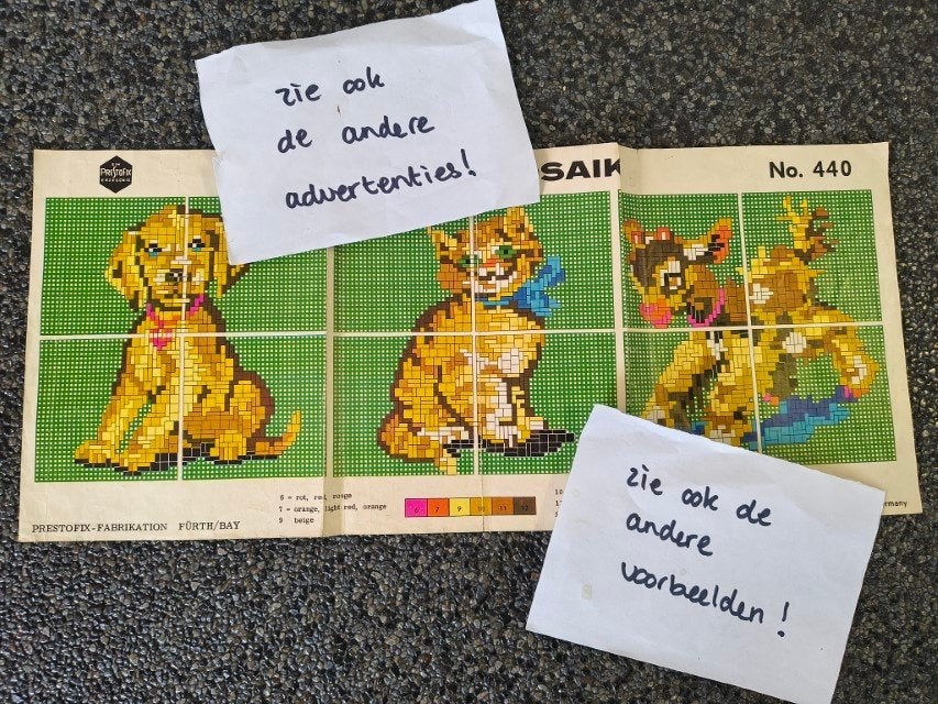 * Ministeck Prestofix nr. 440 (baby)dieren jaren 70 *, Hobby en Vrije tijd, Ministeck, Verzenden, Gebruikt, Overige typen