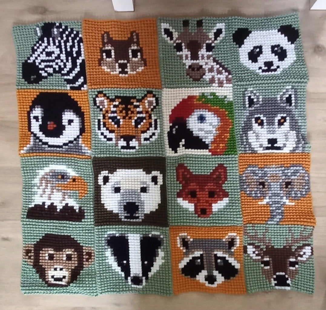 Box-/speelkleed ( hand)gehaakt, Ophalen, Nieuw, Vierkant