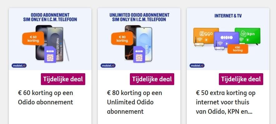 Kortingsbonnen diverse telefoon en internet abonnementen, Eén persoon, Kortingsbon