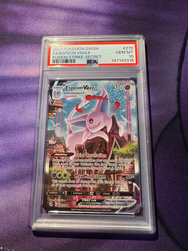 Espeon 270 PSA 10, Ophalen of Verzenden, Zo goed als nieuw