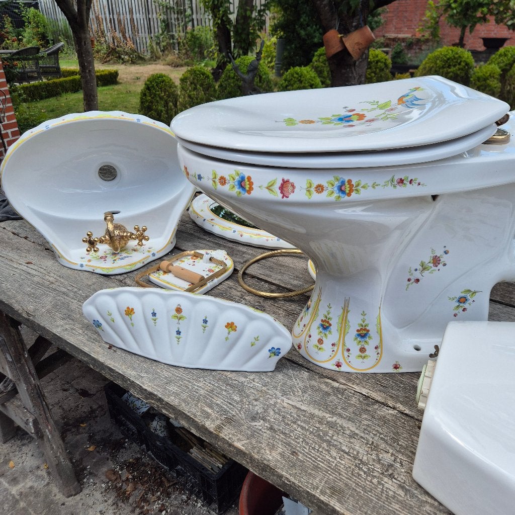 toilet fontein planchet spiegel wcrol handdoekring/zeepbakje, Huis en Inrichting, Ophalen, Zo goed als nieuw, Meerkleurig, Overige typen