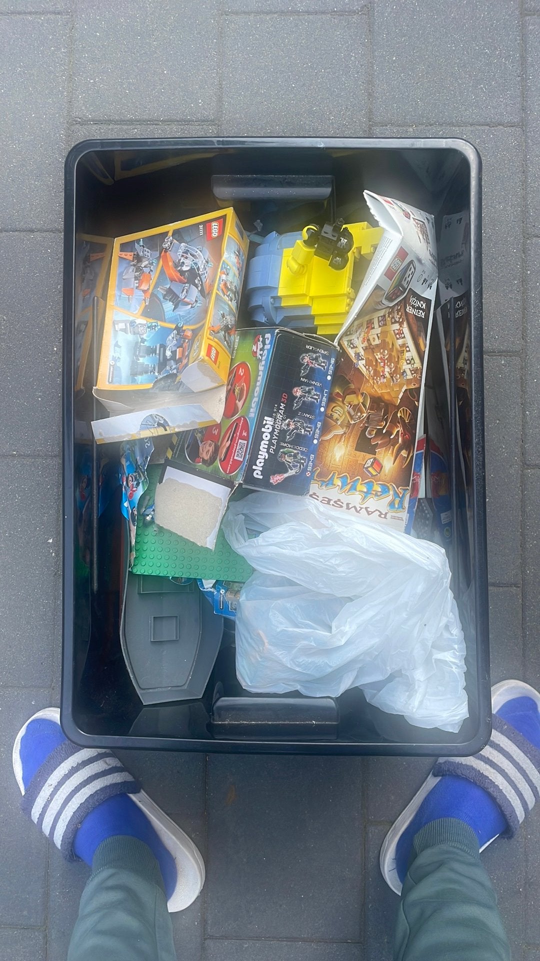Krat met Lego, playmobil en ander speelgoed, Verzamelen, Ophalen of Verzenden