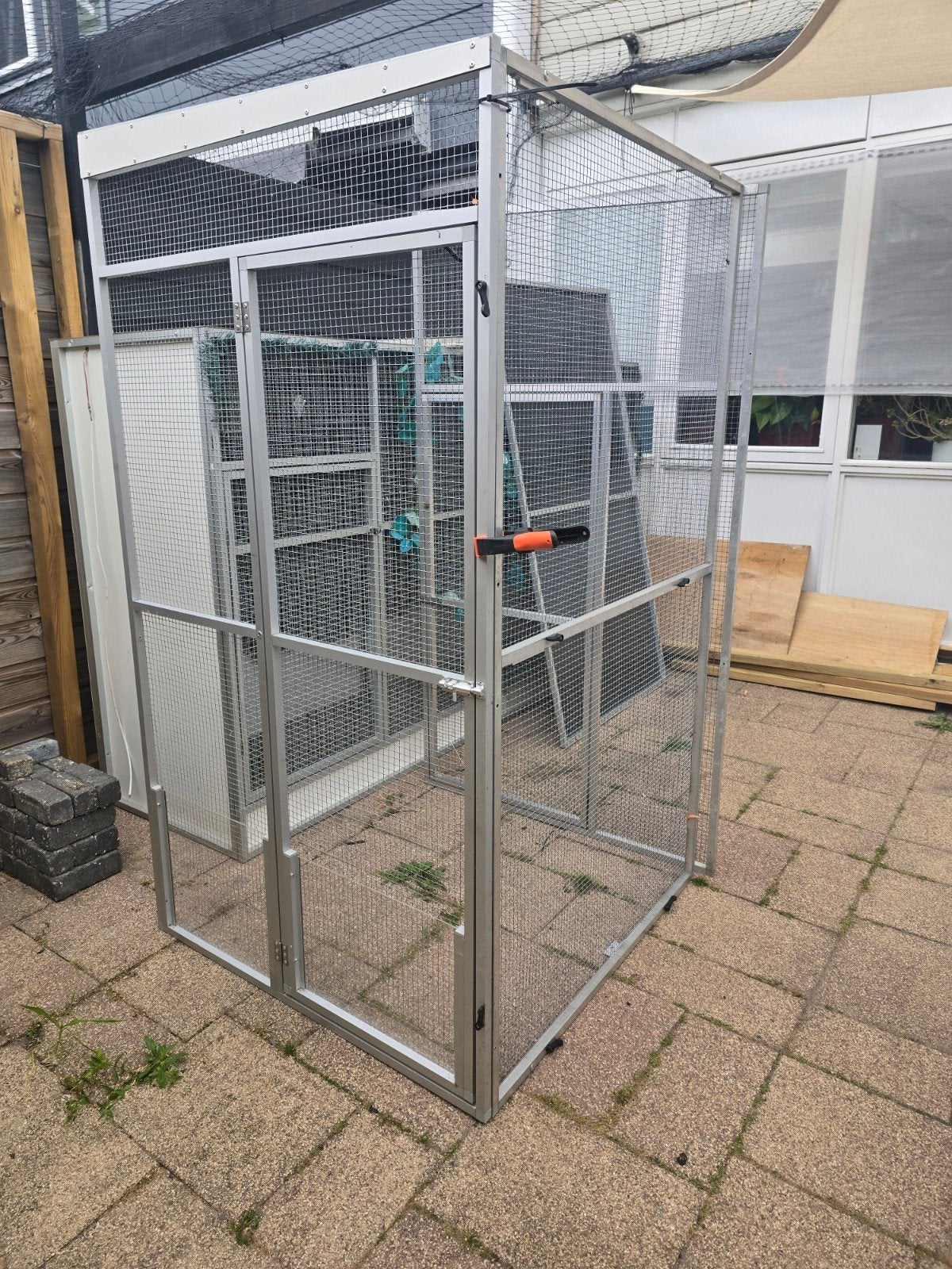 vogel volière 4 meter, Ophalen, Zo goed als nieuw, Aluminium, Volière