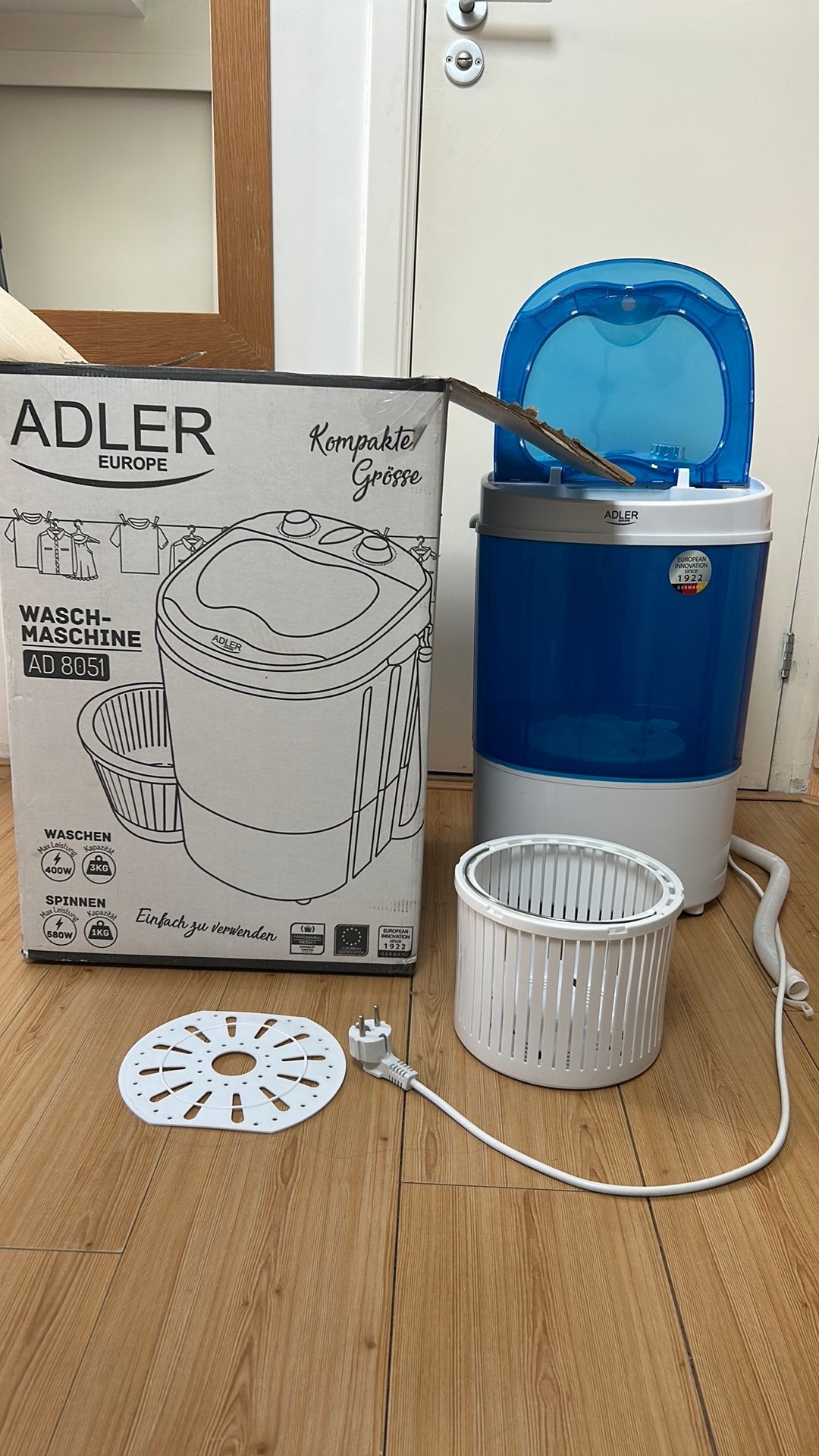 Compacte mini wasmachine  - Adler (model AD8051), Ophalen of Verzenden, Zo goed als nieuw