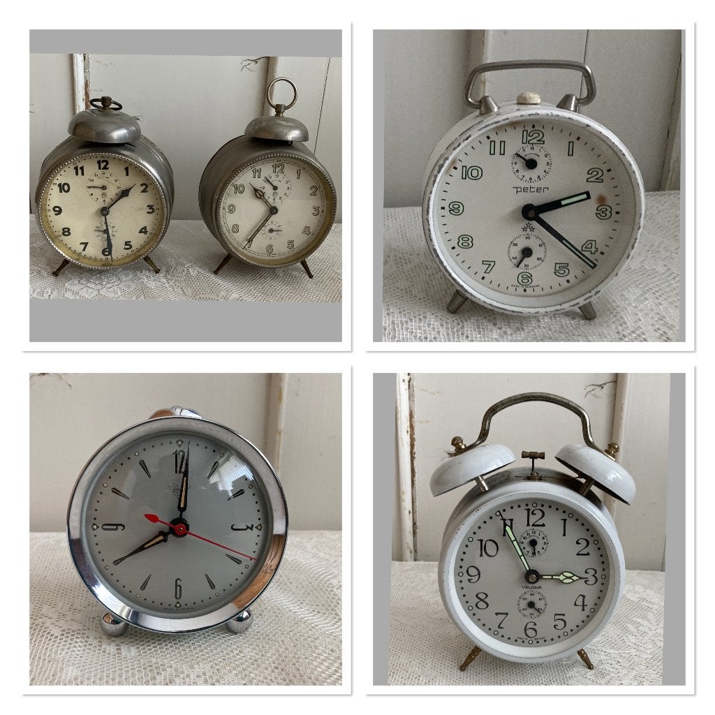 5x Brocante oude wekker - wekkers, Ophalen of Verzenden