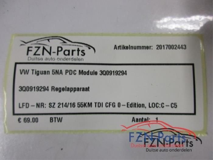 PDC Module Volkswagen Tiguan (22737206), Ophalen of Verzenden, Gebruikt