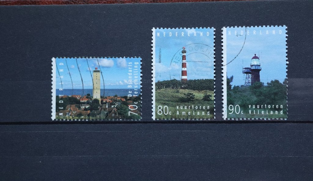 Nederland NVPH 1620-1622 Vuurtorens gestempeld, Postzegels en Munten, Ophalen of Verzenden, Na 1940, Gestempeld