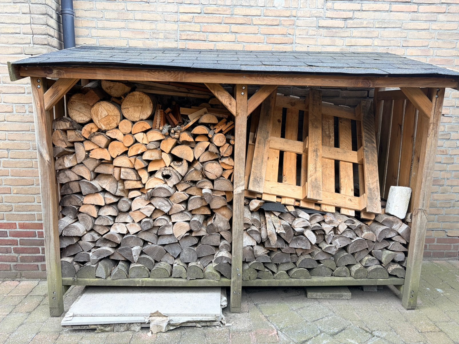Houthok incl brandhout, Tuin en Terras, Haardhout, Minder dan 3 m³, Ophalen