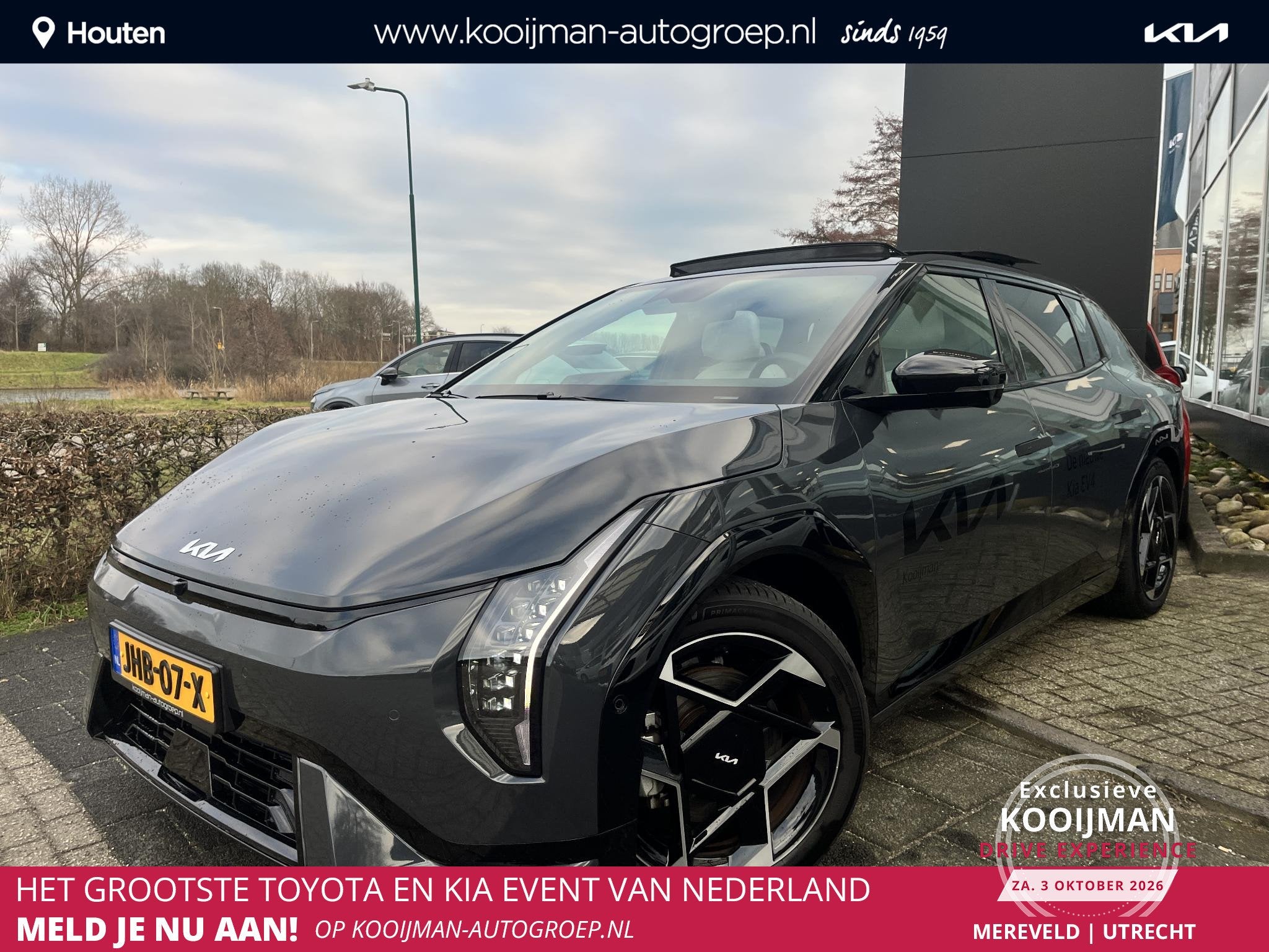 Kia EV4 GT-PlusLine 81.4 kWh Stoelventilatie/verwarming, Eer, Auto's, 81 kWh, 510 min, Parkeerassistent, 33 min