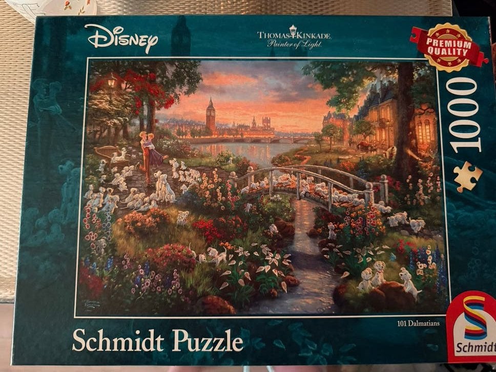 Disney puzzel 101 Dalmatiërs 1000 stukjes Schmidt, Ophalen of Verzenden, 500 t/m 1500 stukjes, Gebruikt, Legpuzzel