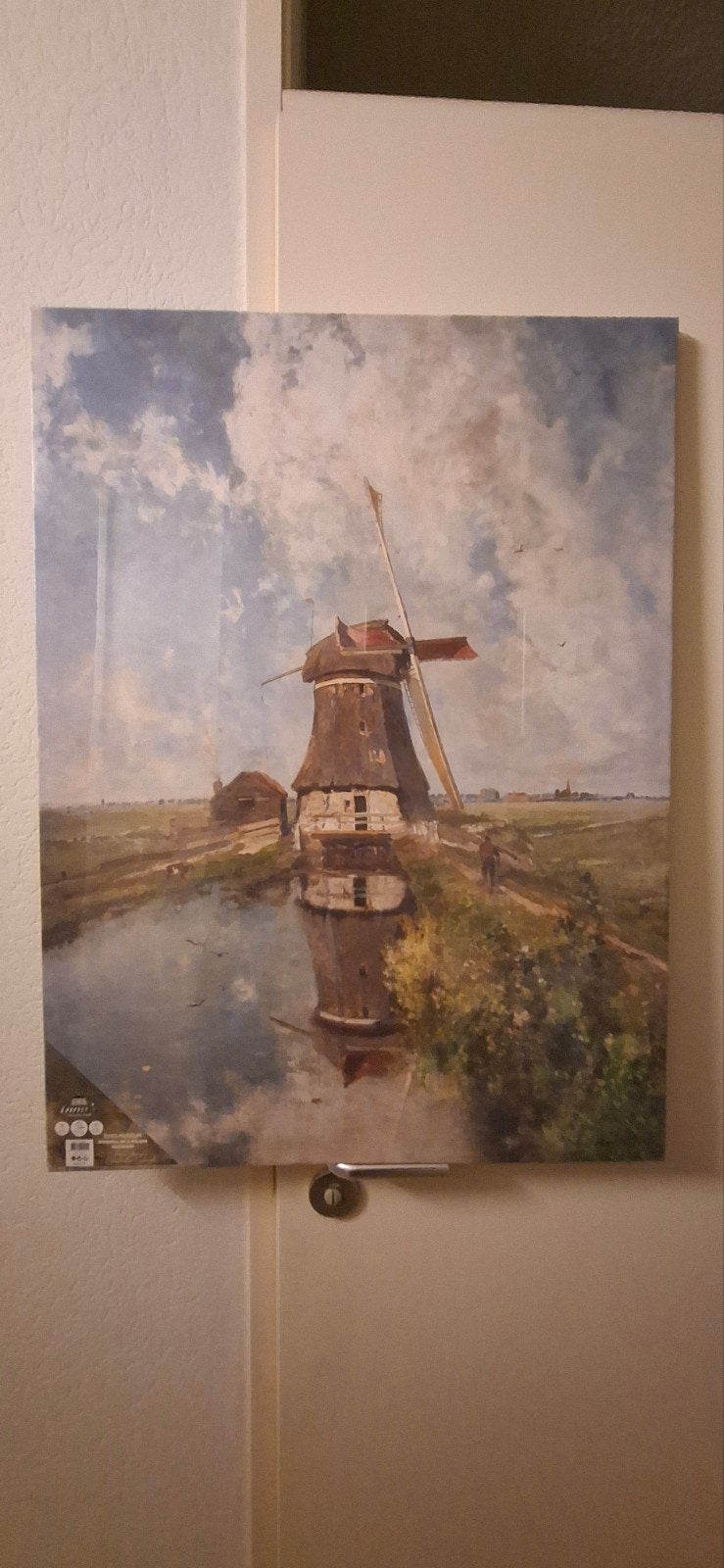 Schilderij Windmolen op Polder Waterweg - Anna's Collection, Ophalen