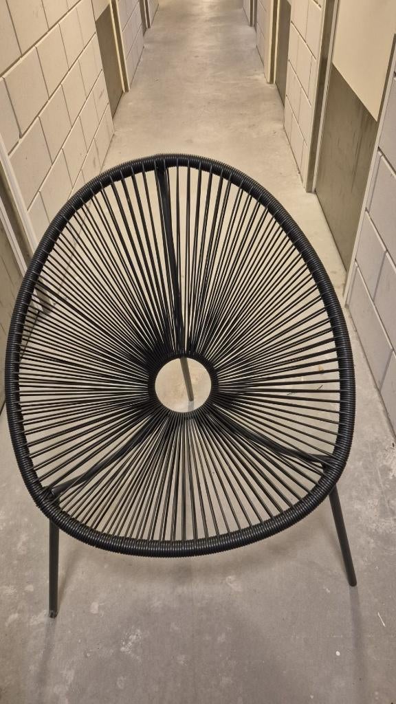 zwarte tuinstoeltjes, Tuin en Terras, Ophalen, Zo goed als nieuw, Kunststof