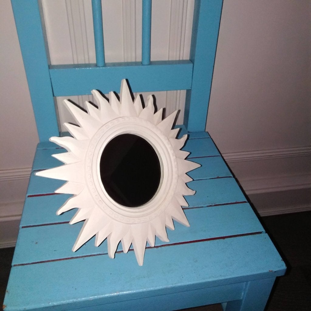 Zonspiegeltje 19 cm doorsnee spiegeltje 7,5 cm doorsnee, Huis en Inrichting, Ophalen, Minder dan 50 cm, Gebruikt, Minder dan 100 cm