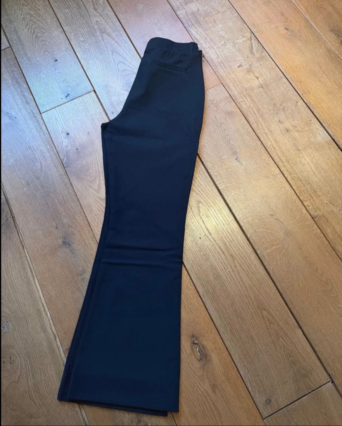 Studio Anneloes flared bonded trousers LONG blue travel mt M, Maat 38/40 (M), Blauw, Ophalen of Verzenden, Zo goed als nieuw