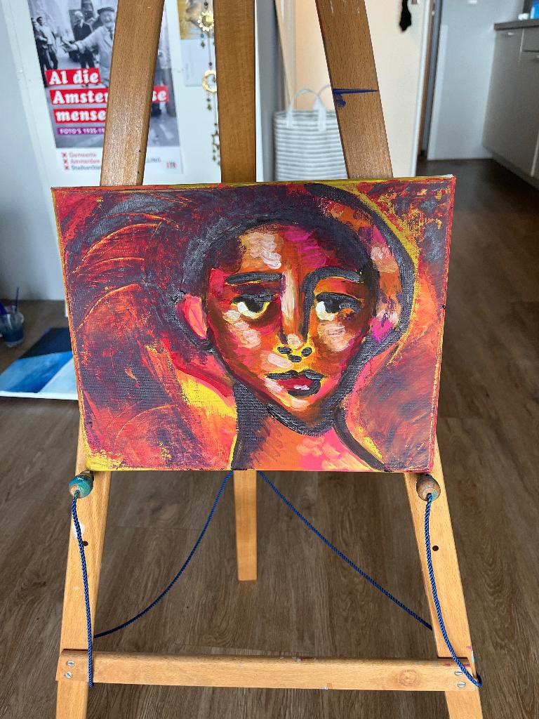 Canvas schilderij abstract gezicht impressionisme, Verzenden
