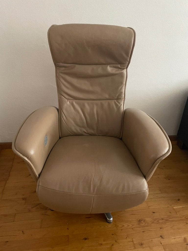 Hukla Sophie XL Relaxfauteuil – Leder – Nieuwprijs € 2.350, Ophalen, Gebruikt, 75 tot 100 cm, Modern