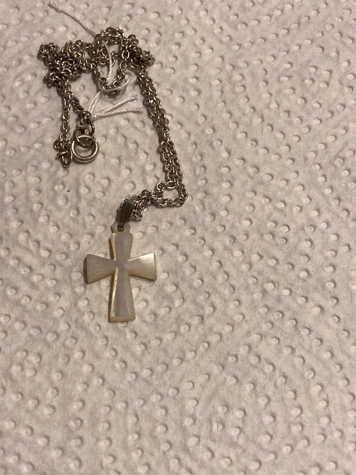 Ketting kruis, Ophalen of Verzenden, Zo goed als nieuw, Zilver, Overige materialen