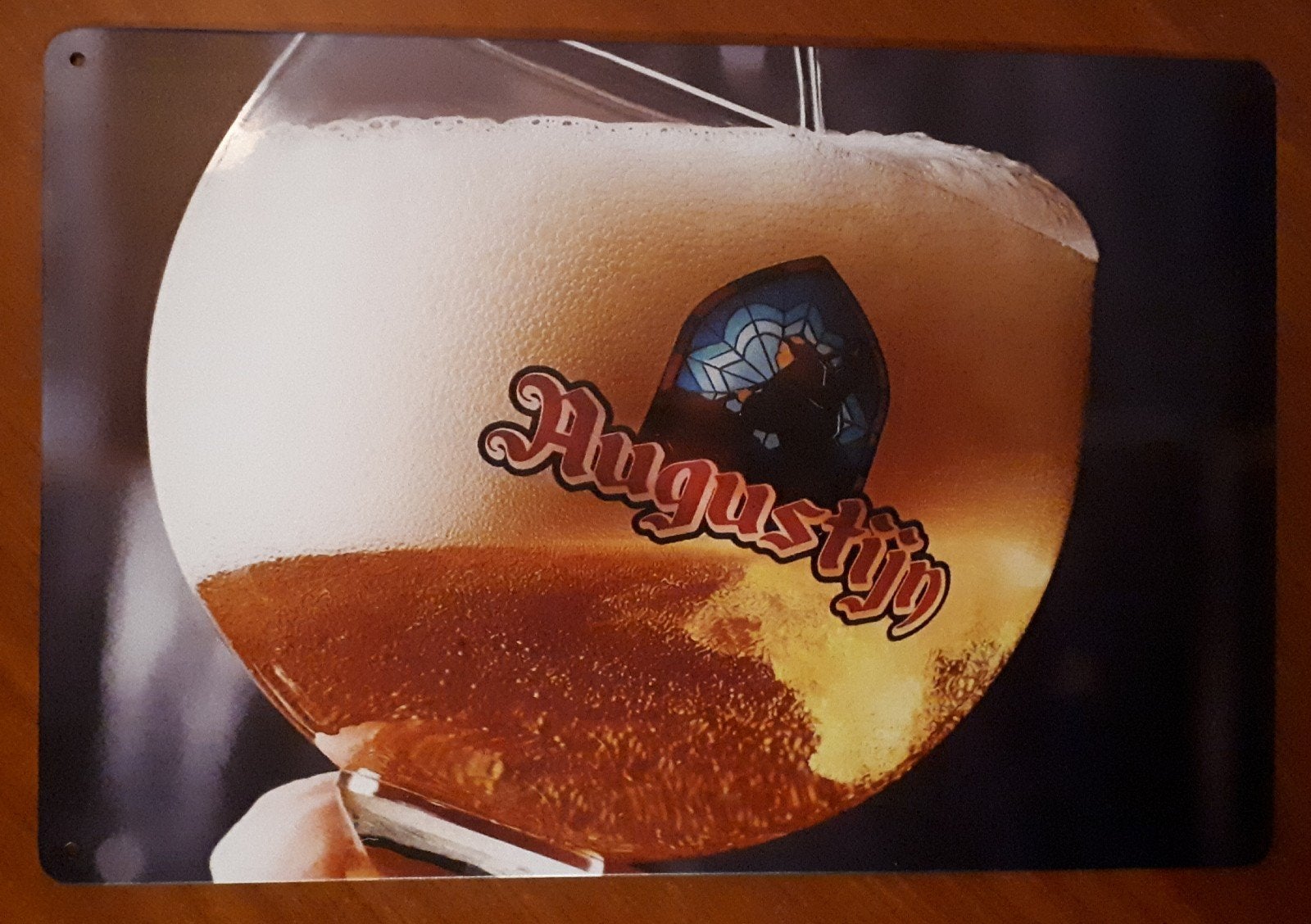 Augustijn Bier 20x30 cm Metalen Reclamebord, Ophalen of Verzenden, Nieuw, Reclamebord, Plaat of Schild, Overige merken