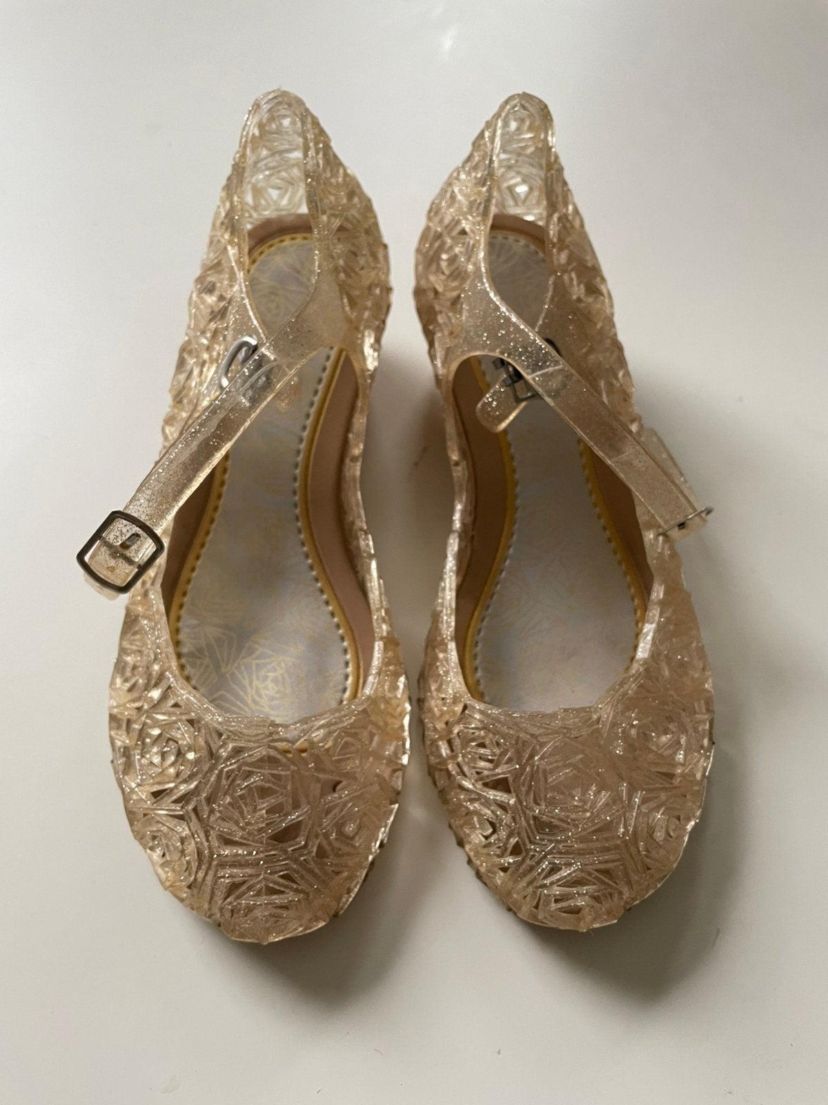 Prinsessenschoenen maat 32 goud glitter verkleedschoenen, Ophalen of Verzenden, Zo goed als nieuw, Meisje