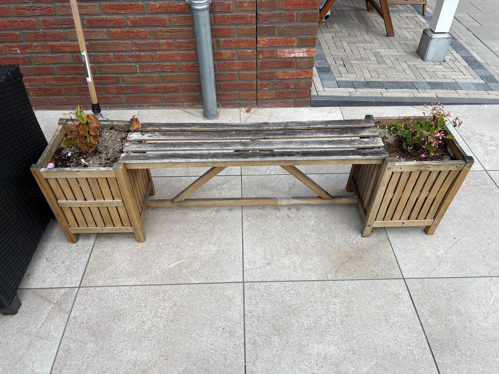 Plantenbak bankje, Ophalen of Verzenden, Zo goed als nieuw, Rechthoekig, Hout