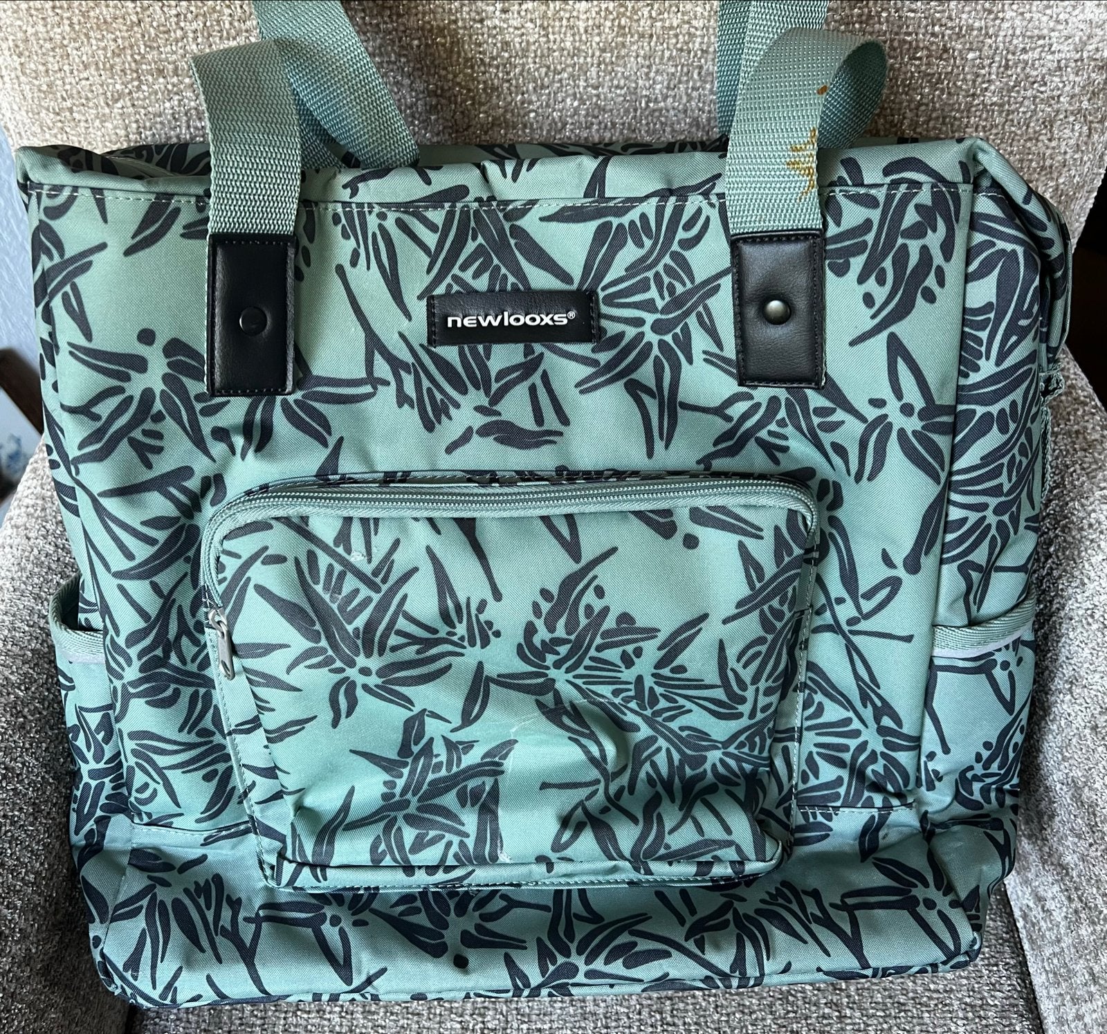 Newlooxs Fietstas - Groen/ donker blauw, Ophalen of Verzenden, Gebruikt, Bagagekar, 20 tot 40 kg