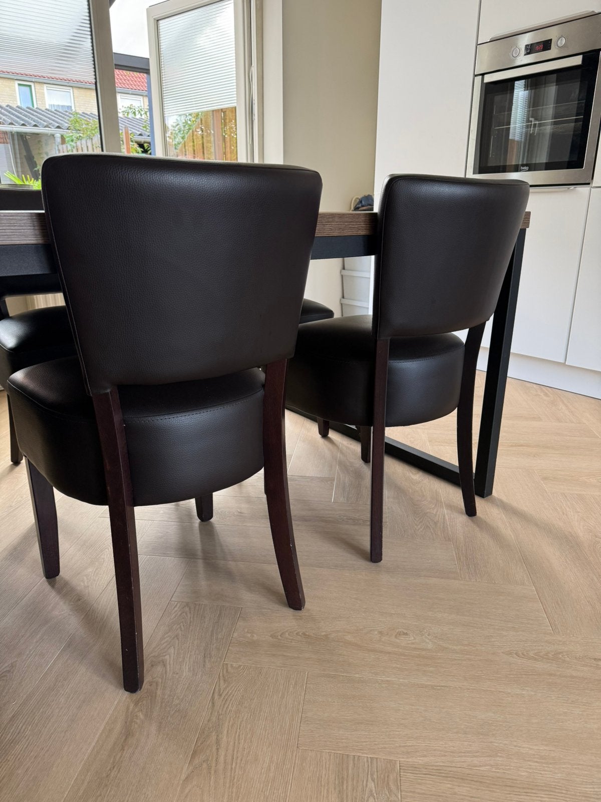 8x Horeca stoelen (of voor thuis), Ophalen, Gebruikt, Bruin, Vijf, Zes of meer stoelen