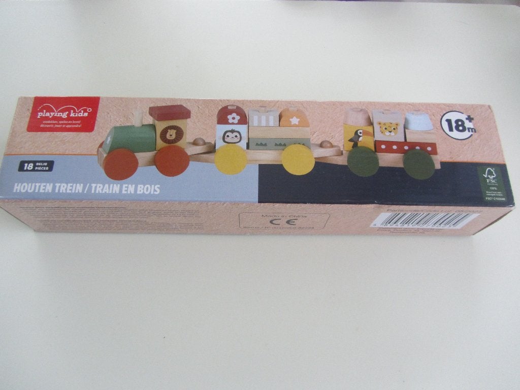 Nieuwe houten trein, Kinderen en Baby's, Ophalen of Verzenden, Nieuw, Duw- of Trekspeelgoed