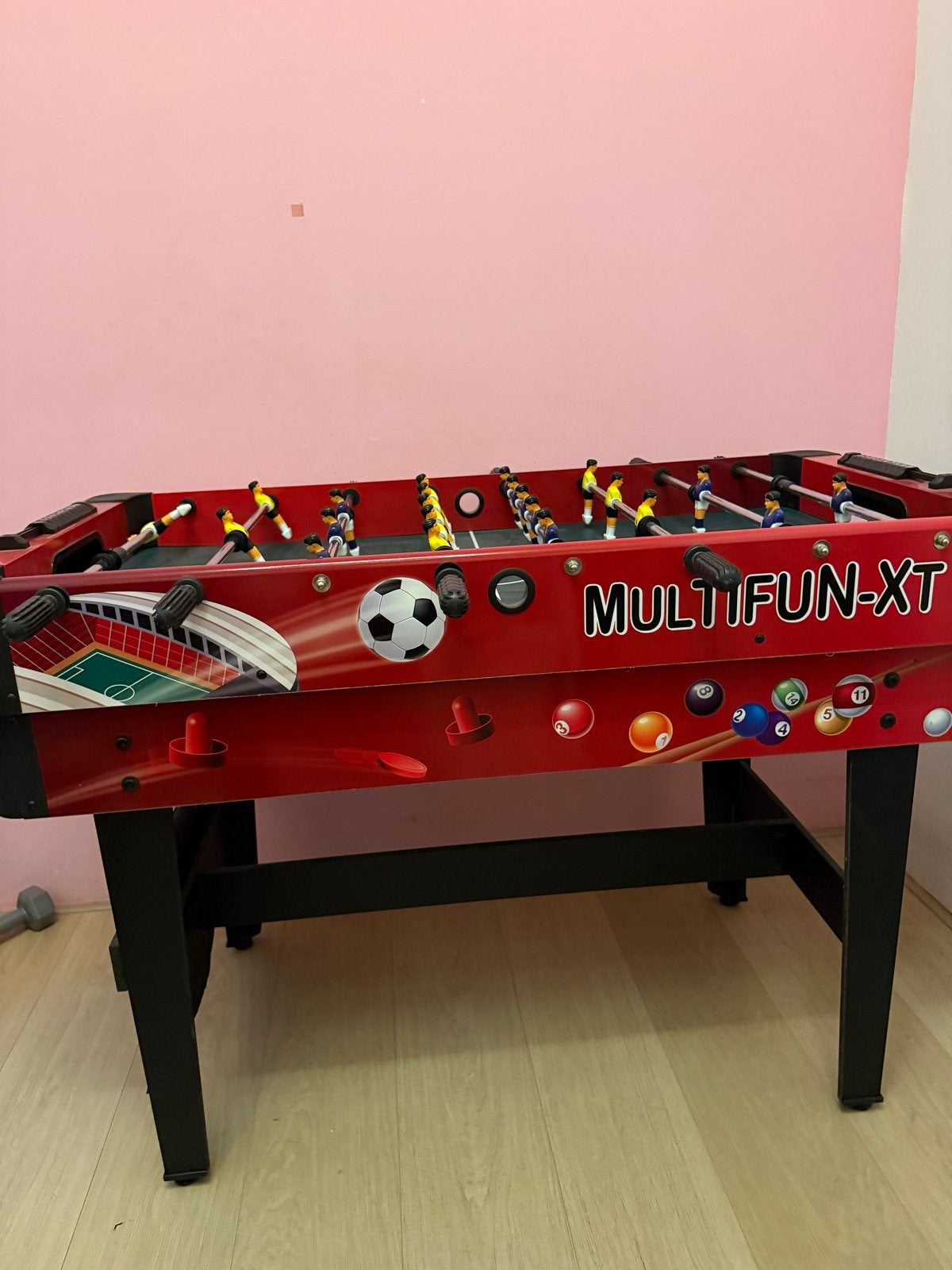 Multifunctionele speeltafel: voetbal, biljart, airhockey, Ophalen, Gebruikt