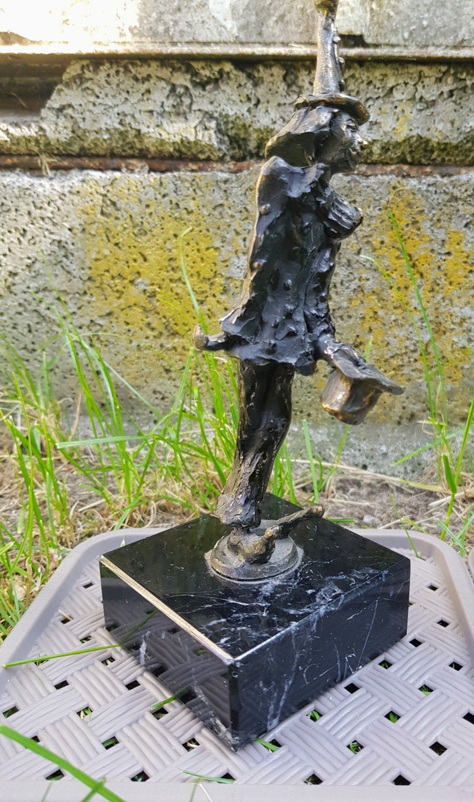 Corry Ammerlaan bronzen beeldje 'De Muzikant', Minder dan 20 cm, Ophalen of Verzenden, Brons, Beeld