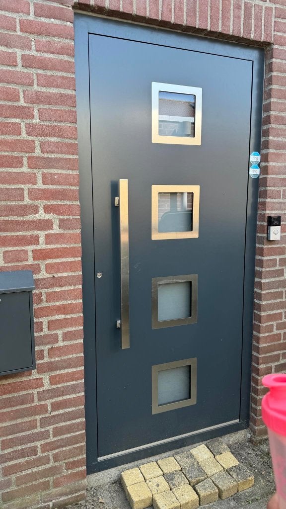 Voordeur, 215 cm of meer, Glas, Ophalen, 100 tot 120 cm