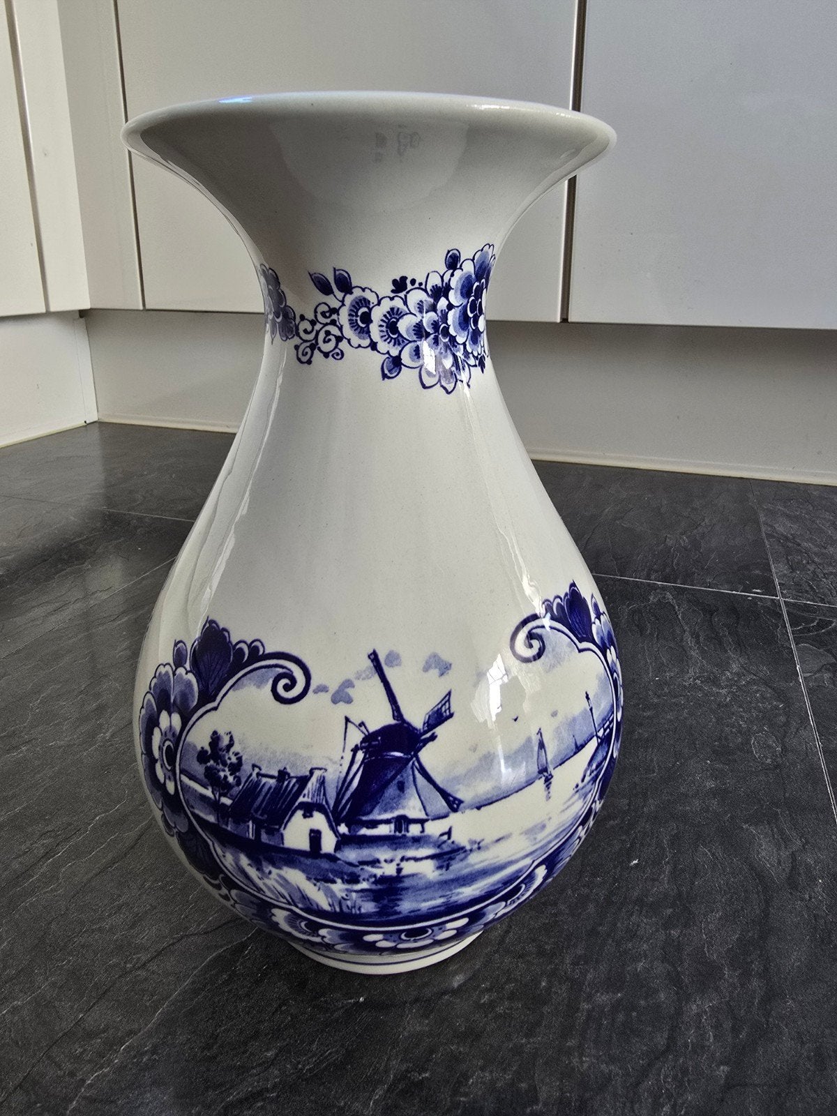 Heinen Delfts Blauwe Vaas V0208 Holland, Ophalen