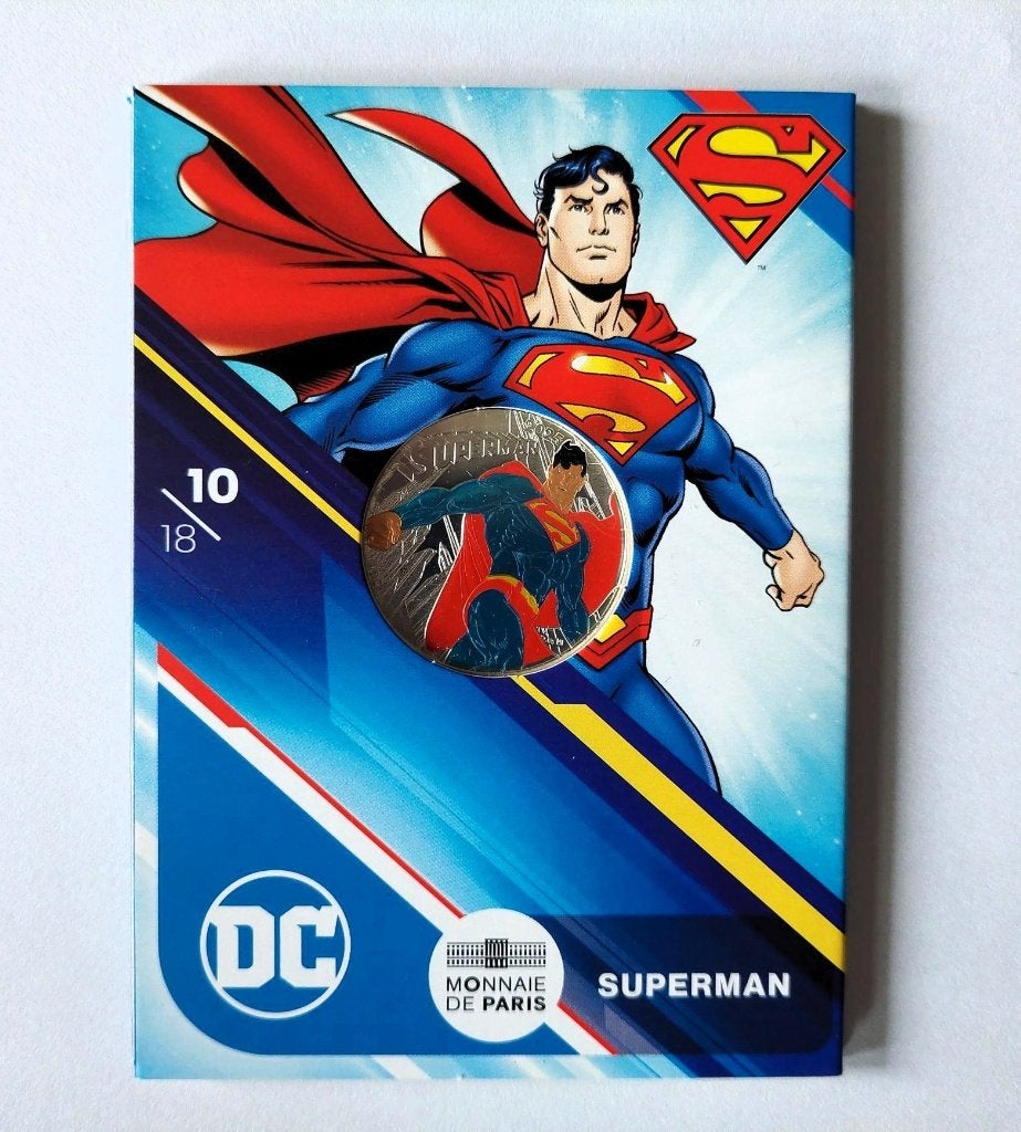DC Comics 10 euro munten Superman, Zilver, Ophalen of Verzenden, Frankrijk, 10 euro
