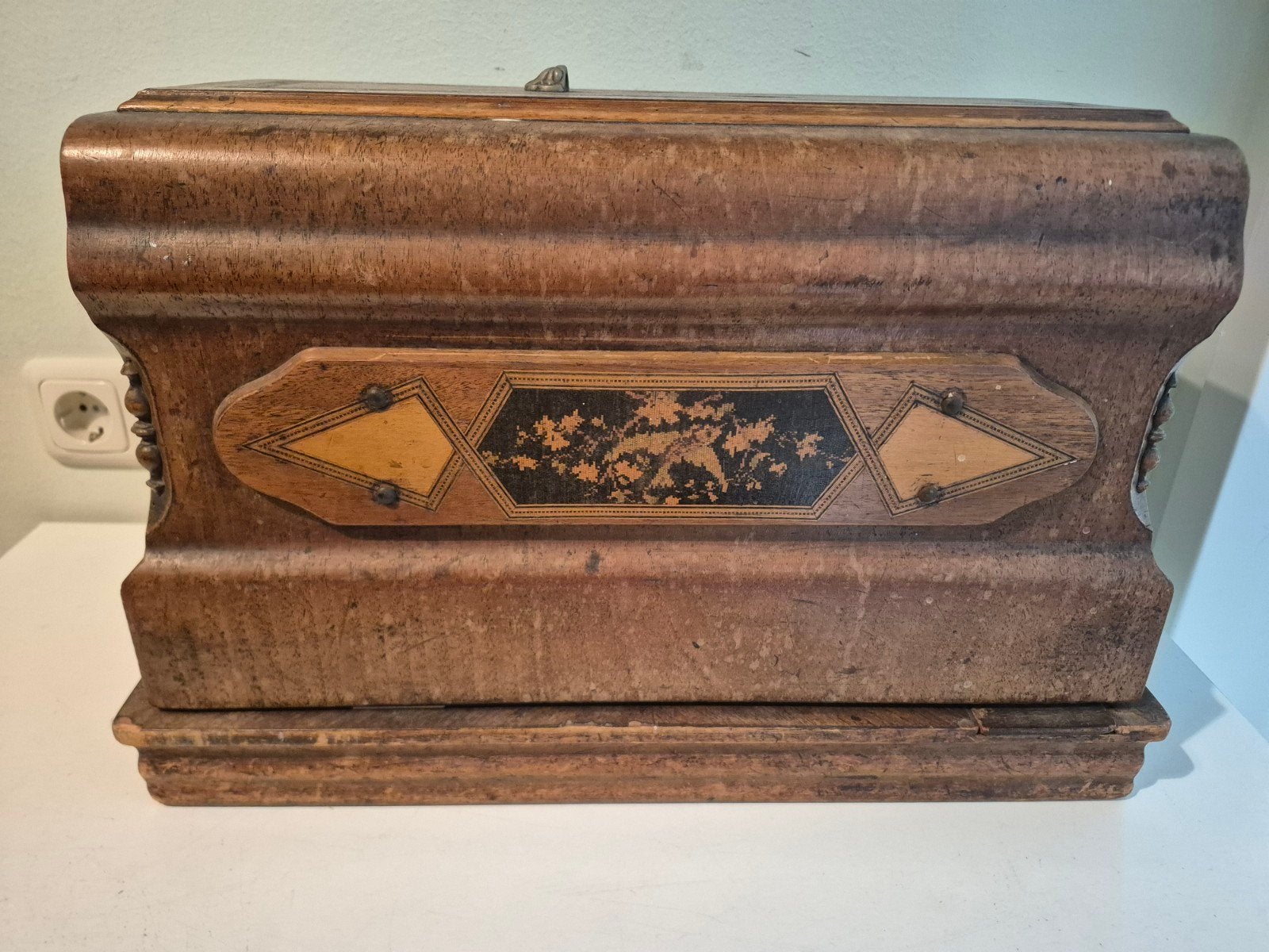 Antieke Singer Naaimachine met Leeuwenkop Decoratie, Ophalen