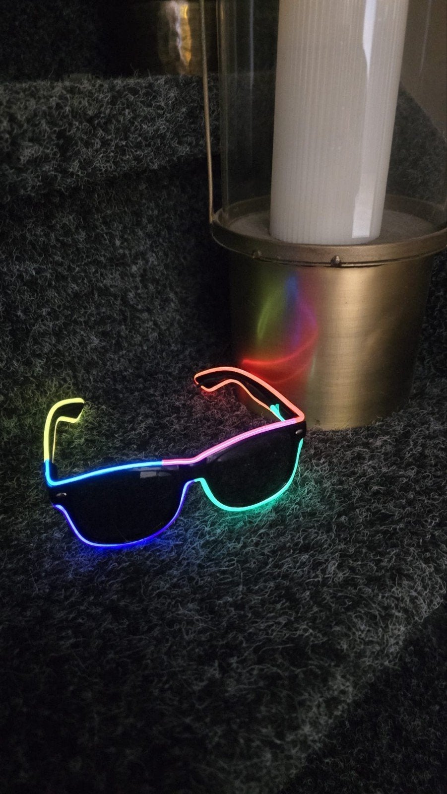 verlichte feestbril/zonnebril  laatste 2, Overige merken, Zonnebril, Overige kleuren, Nieuw