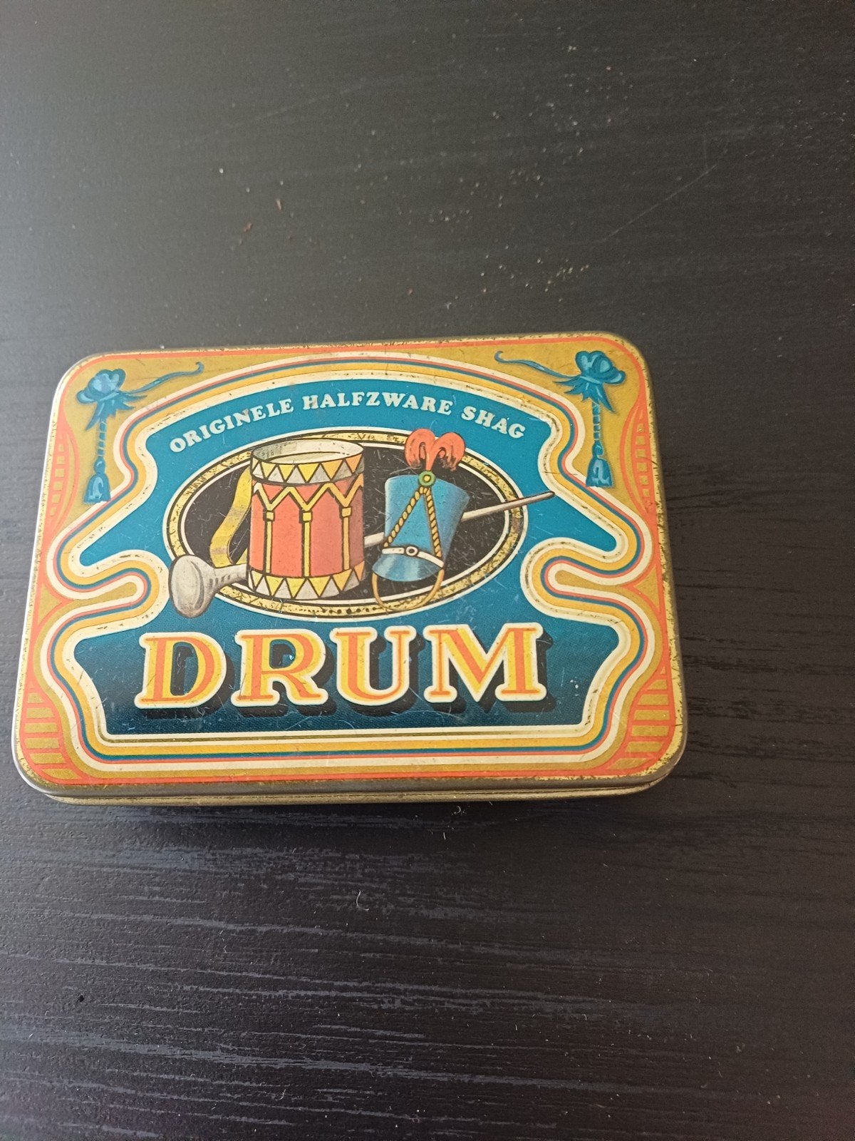 Originele half zware DRUM shag doos, 50 gram, Verzamelen, Speldjes, Pins en Buttons, Ophalen of Verzenden