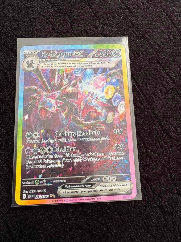 Hydreigon ex 240/191 SIR Pokémon kaart, Ophalen, Zo goed als nieuw, Losse kaart