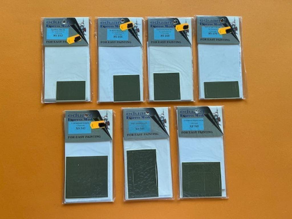 EDUARD PAINT MASKS 5X  1/72 1/48, Hobby en Vrije tijd, Modelbouw | Vliegtuigen en Helikopters, Ophalen of Verzenden, Nieuw, 1:72 tot 1:144