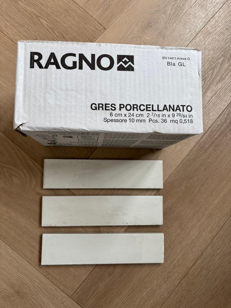Ragno Wandtegels (Gres Porcellanato Wit), Ophalen, Nieuw, Minder dan 20 cm, 20 tot 40 cm