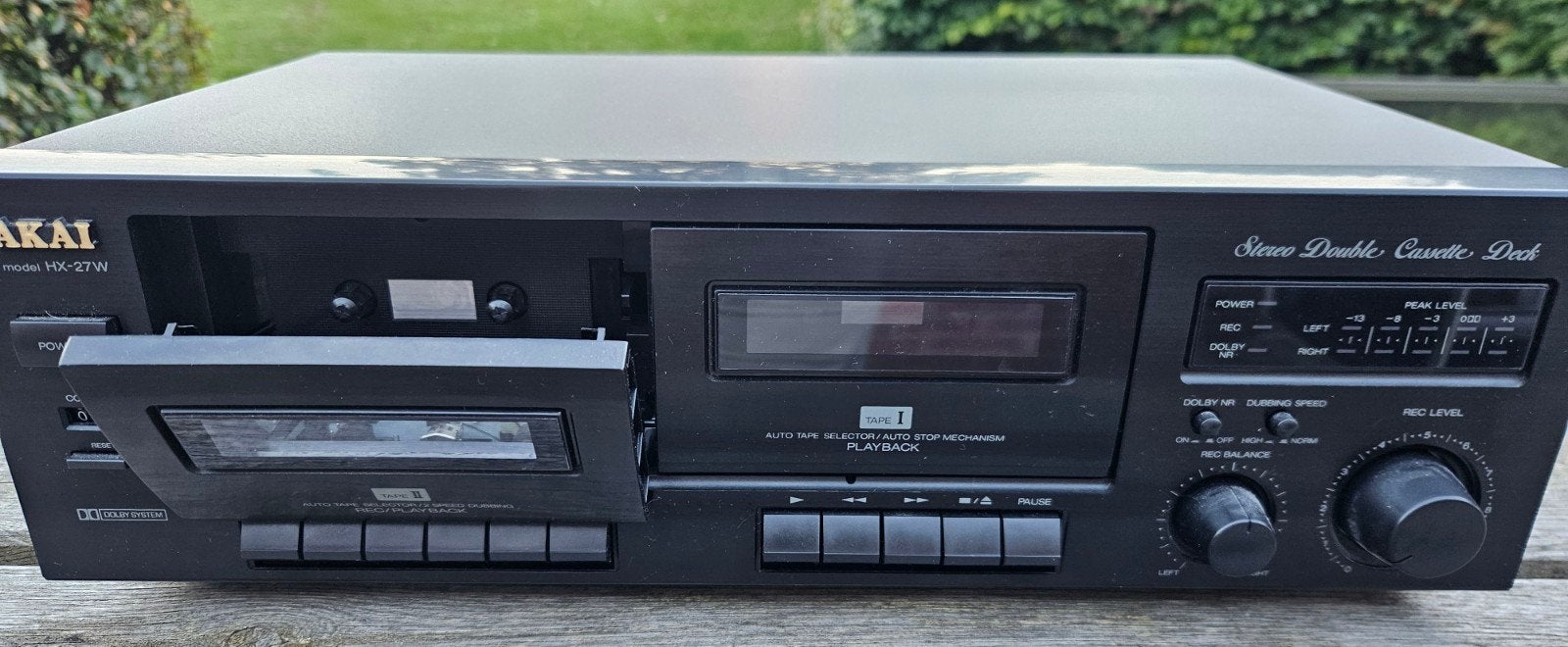 Akai dubbel cassettedeck HX-27W zwart goed werkend, Audio, Tv en Foto, Ophalen of Verzenden, Akai