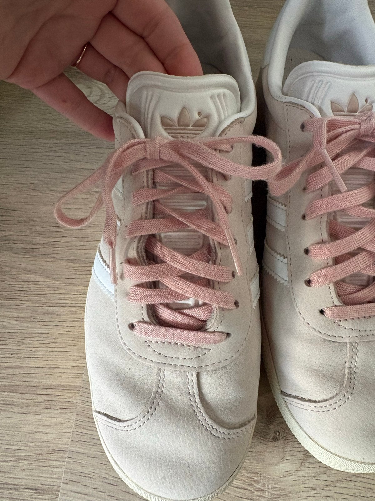 Adidas Gazelle sneakers - Roze/Beige - Maat 38 2/3, Verzenden, Gedragen, Roze, Sneakers of Gympen