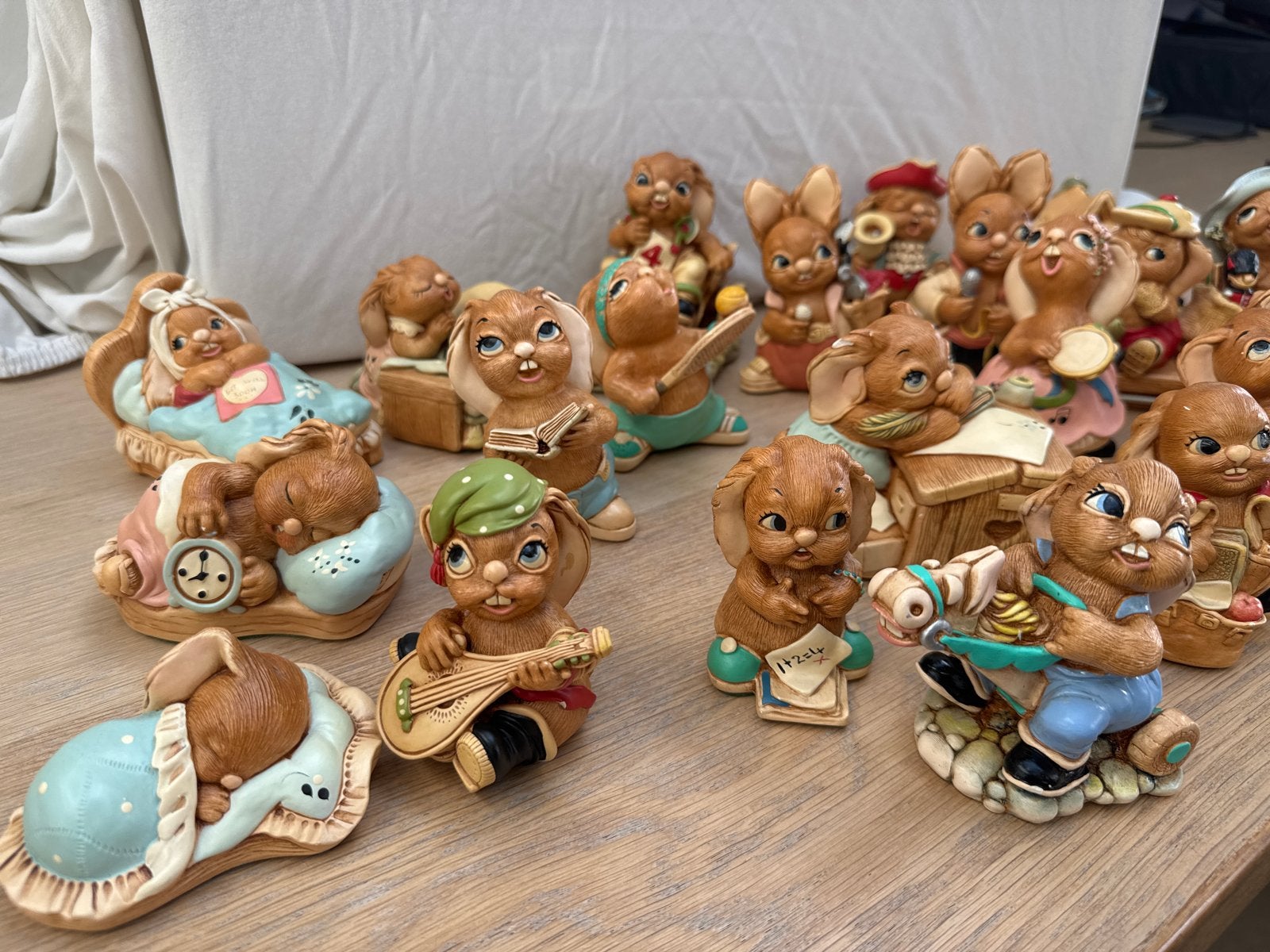Grote collectie vintage konijnen beeldjes, Ophalen of Verzenden, Gebruikt