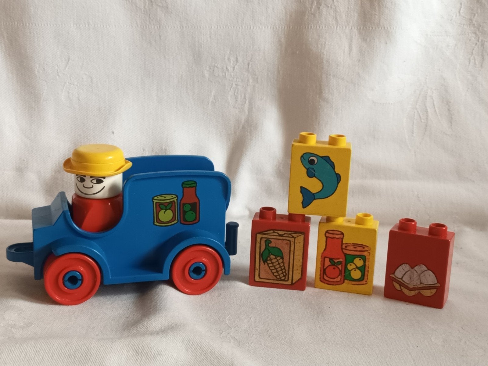 Vintage Duplo set 2623 Delivery Truck Boodschappenauto, Kinderen en Baby's, Speelgoed | Duplo en Lego, Gebruikt, Ophalen of Verzenden