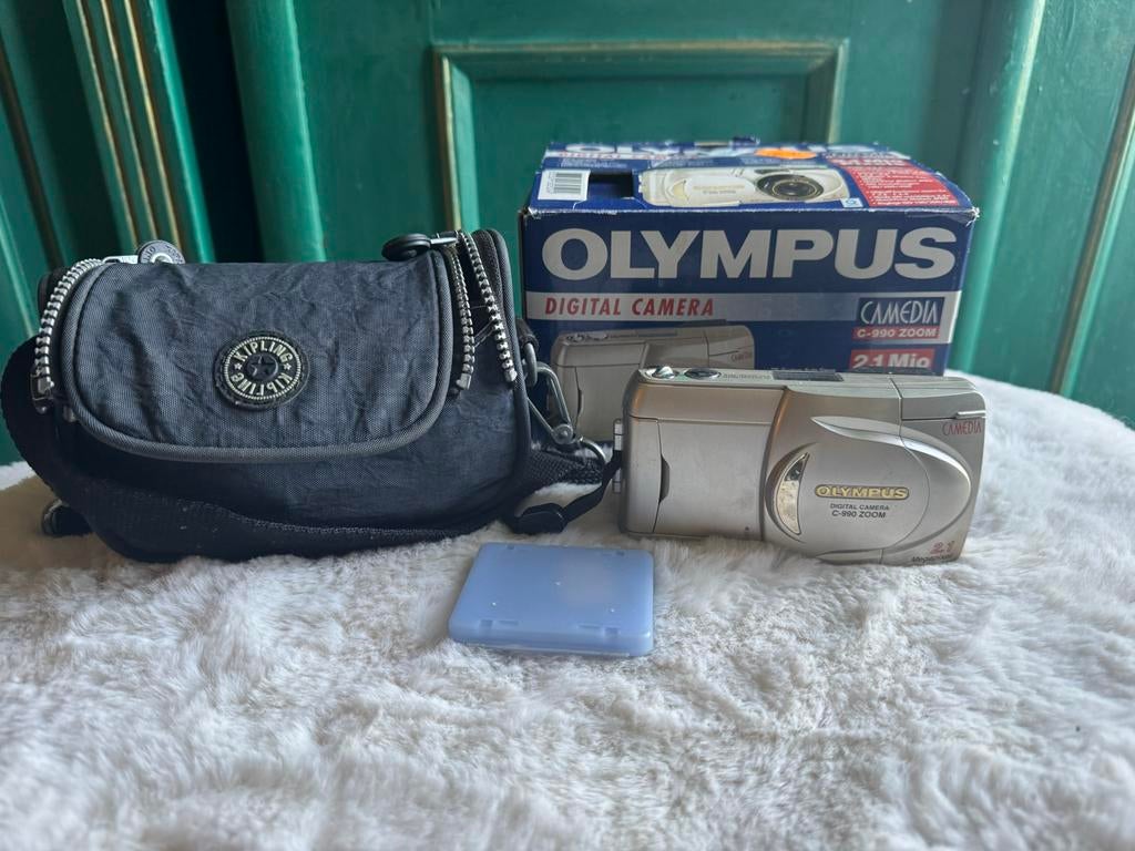 Vintage Olympus Camedia C-990 Zoom Digitale Camera Y2K Boxed, Gebruikt, Compact, Ophalen of Verzenden, Olympus