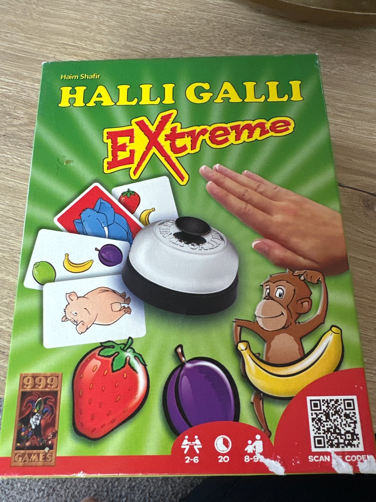 Halli Galli Extreme - Het snelle kaartspel met de bel!, Drie of vier spelers, Ophalen of Verzenden, Zo goed als nieuw