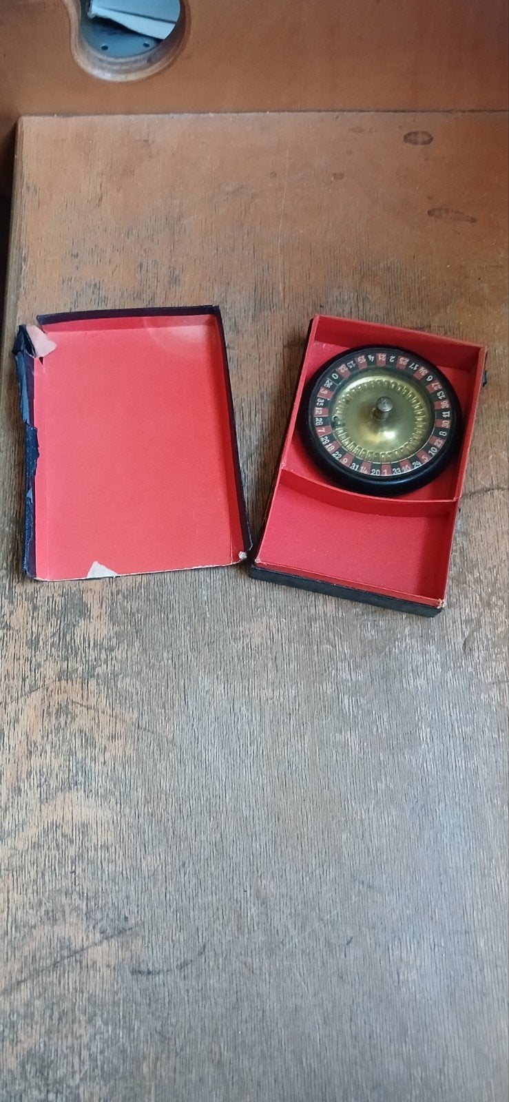 Vintage Mini Roulette Wiel in Boekvormige Doos € 20,00, Ophalen of Verzenden, Gebruikt