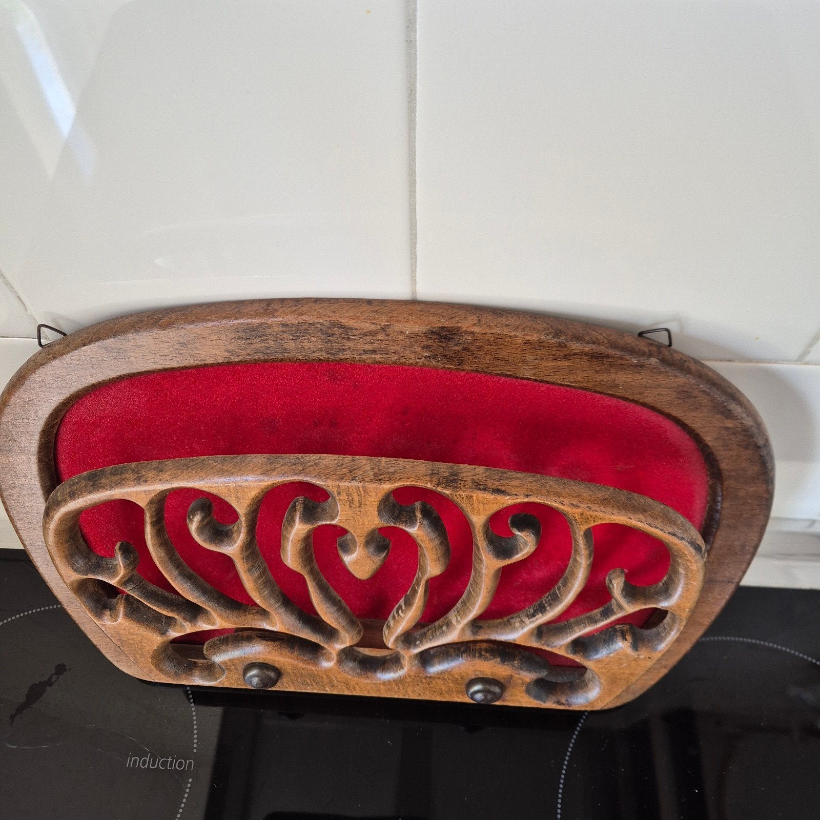 Art Nouveau brievenhanger / brievenhouder, hout, Ophalen of Verzenden