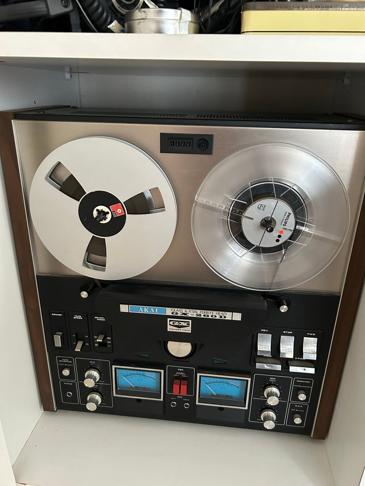 Akai GX-260D Bandrecorder met stofkap en banden, Ophalen, Bandrecorder, Met stofkap