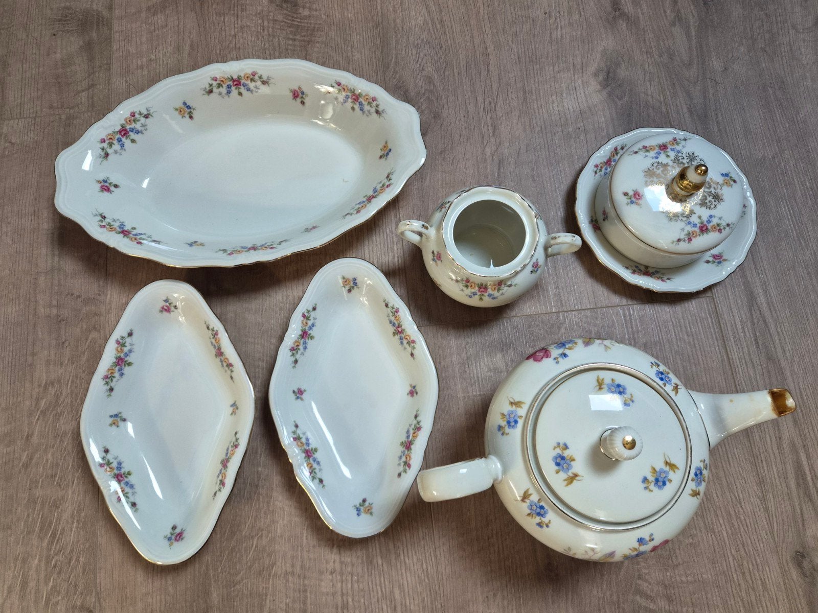 Vintage Bavaria Windsor Porseleinen Servies Set, Ophalen