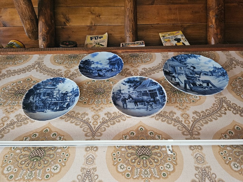 Delft blauwe borden, antiek, Ophalen